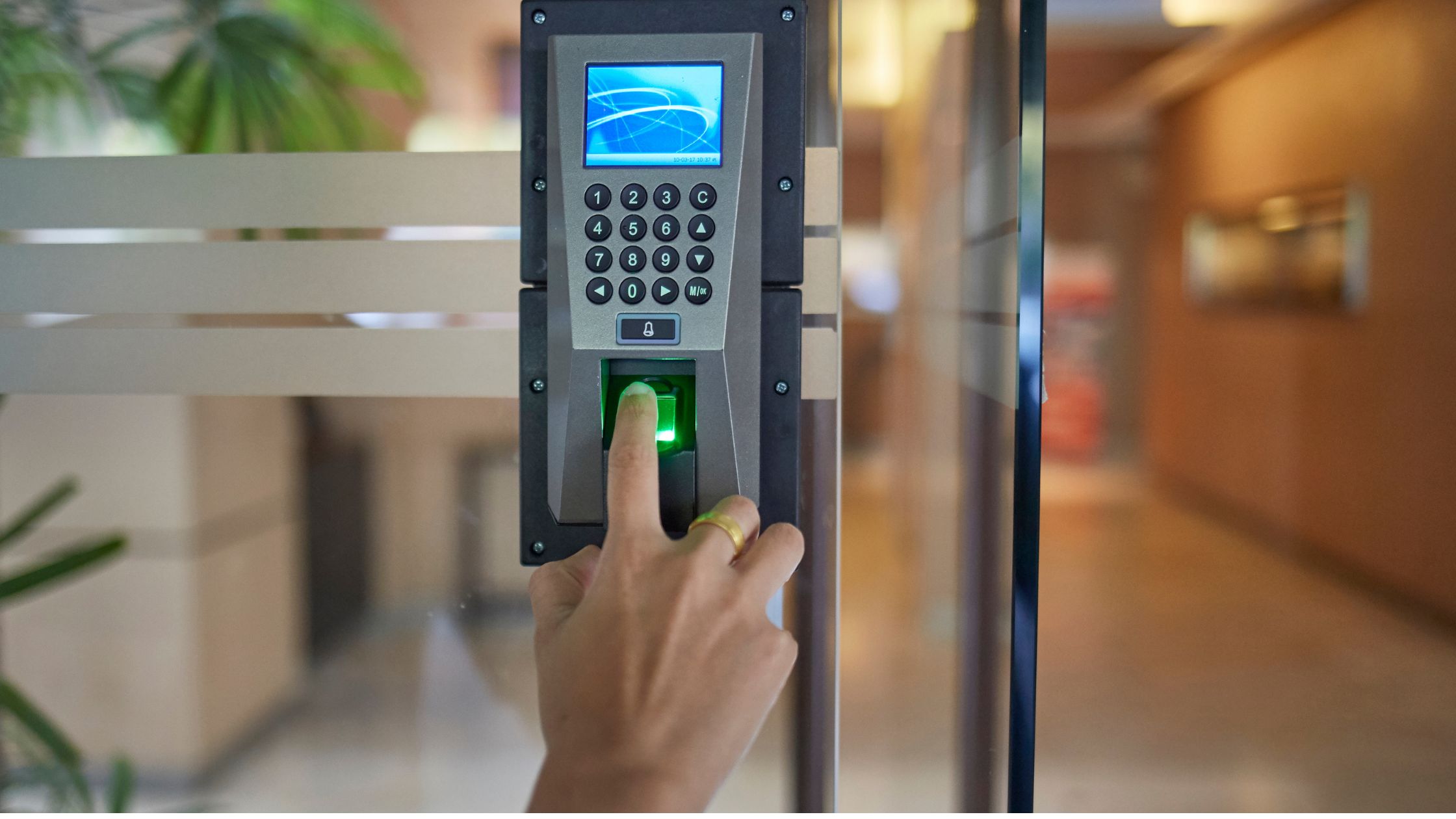 An active security door controlling device attached on a slider glass door